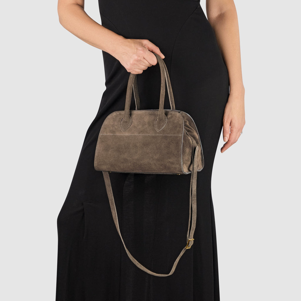 Italian Genuine Suede Top-Handle Bag 302811