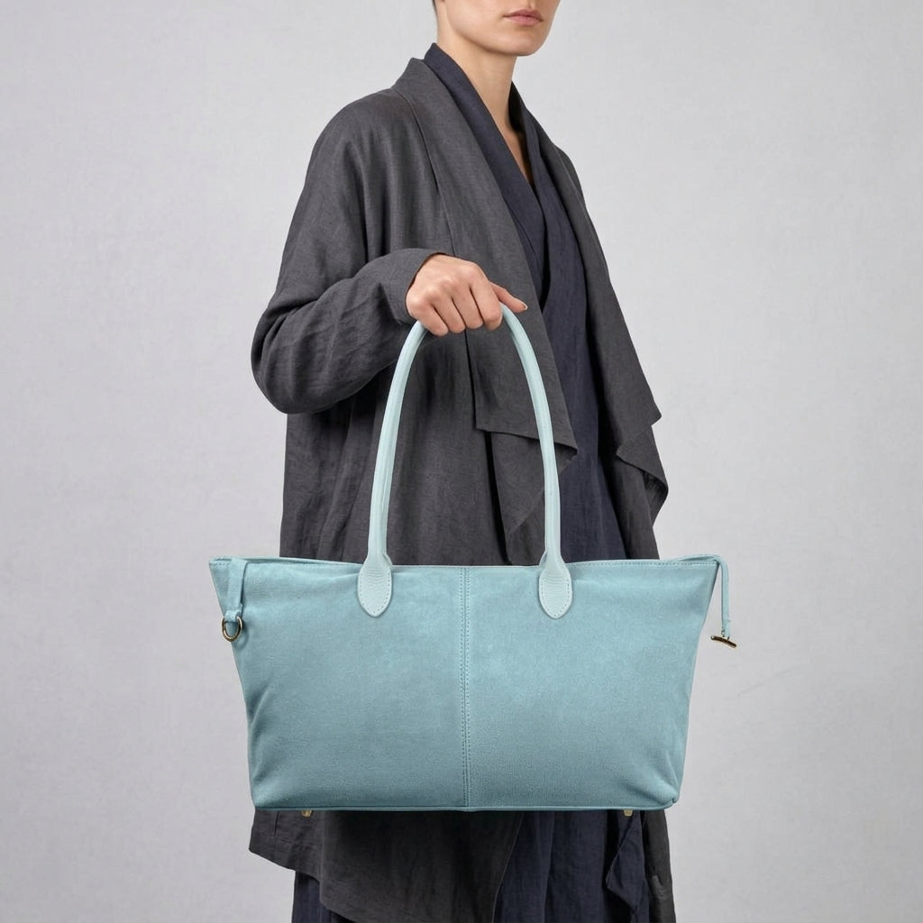 Italian Genuine Suede Tote Bag 242235