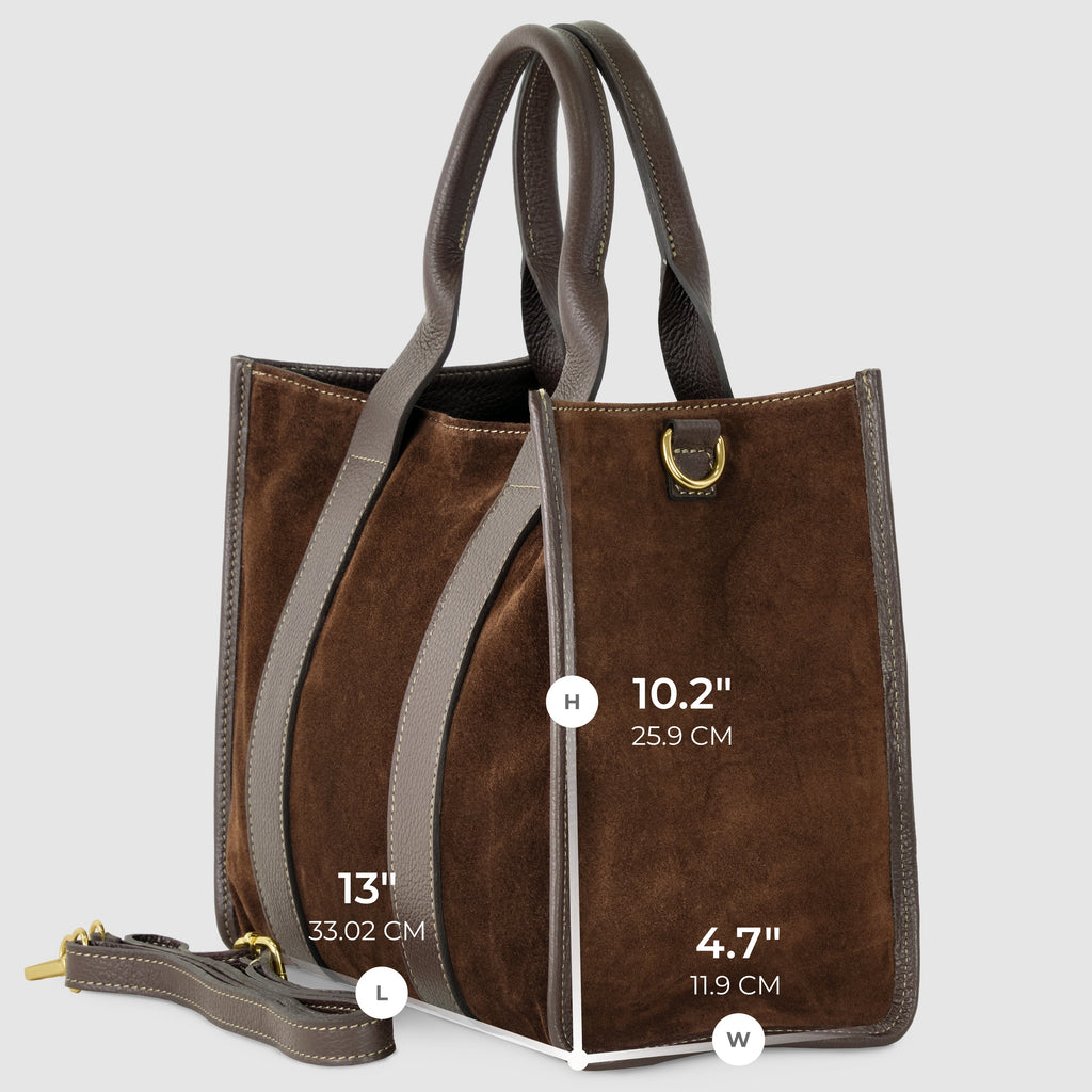 Italian Genuine Suede Tote Bag 282611