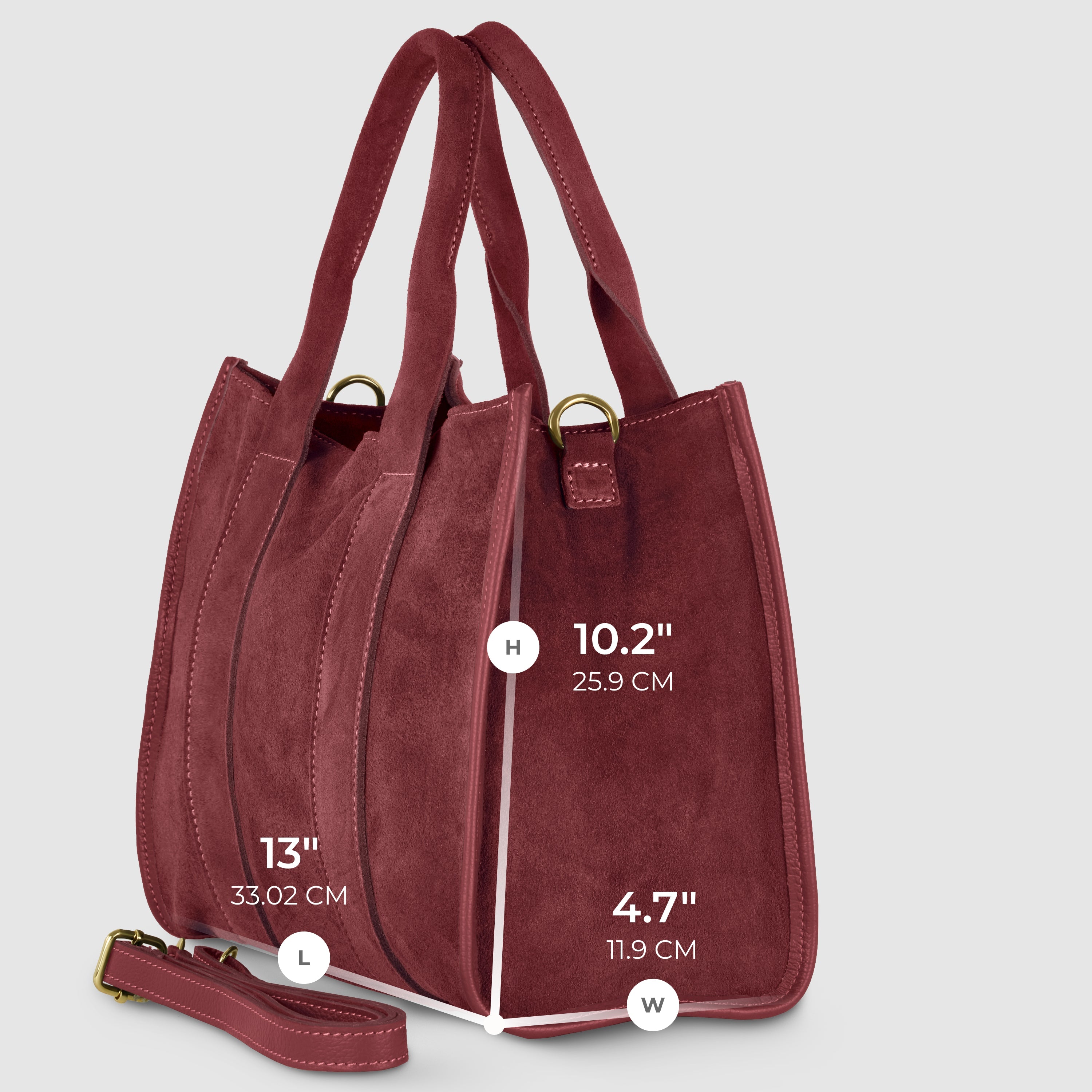 Italian Genuine Suede Tote Bag 282611