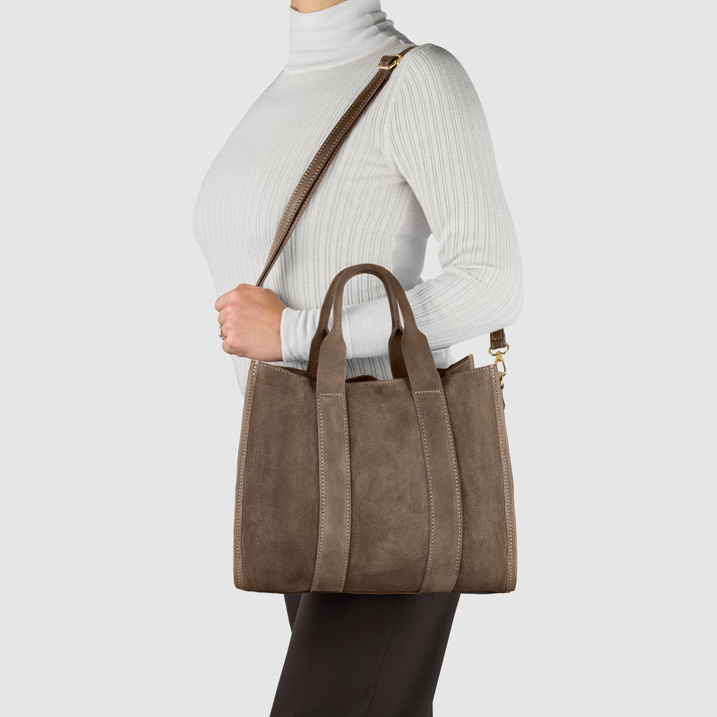 Italian Genuine Suede Tote Bag 282611