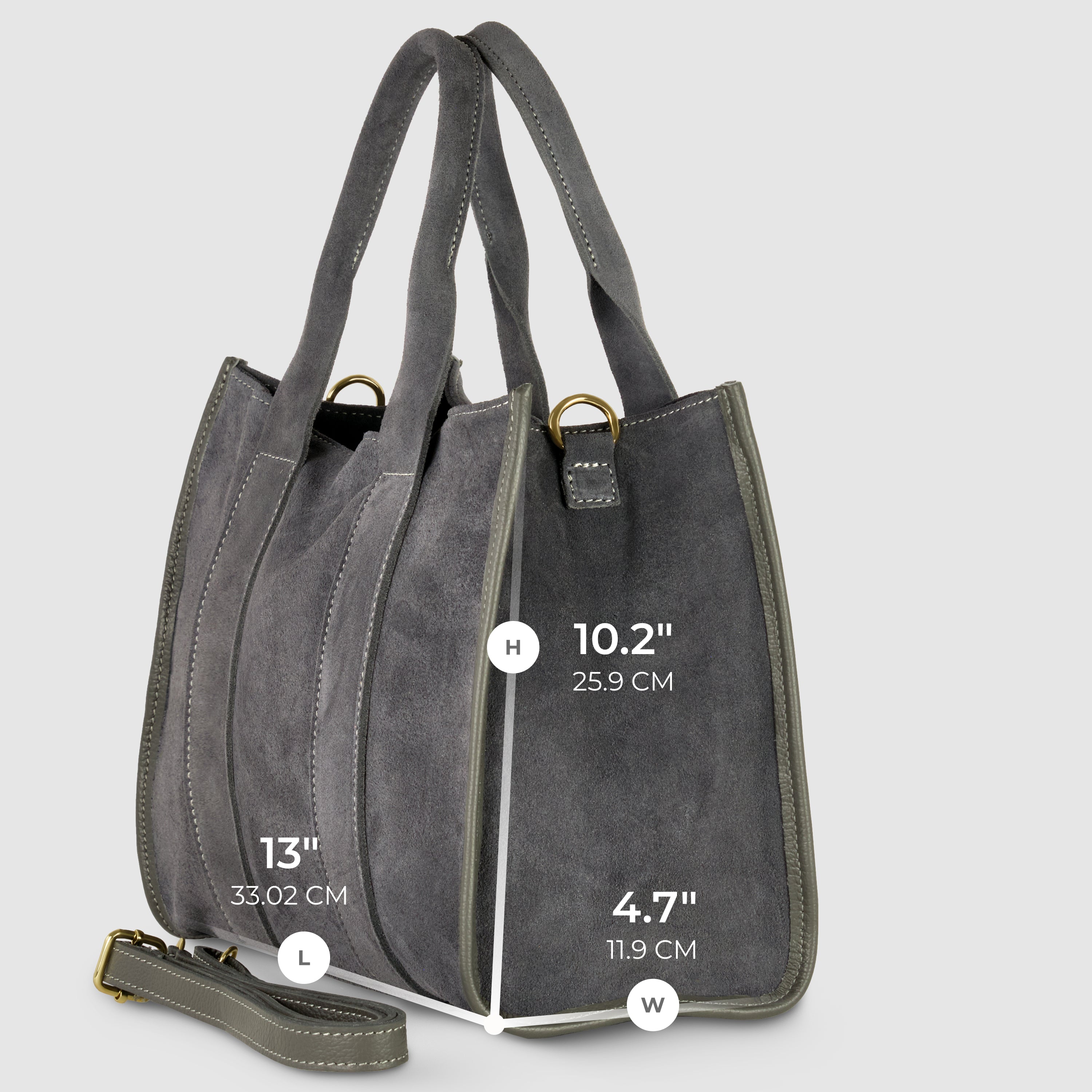 Italian Genuine Suede Tote Bag 282611