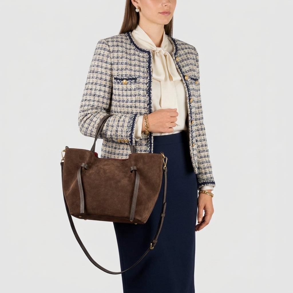 Italian Genuine Suede Tote Bag 292730