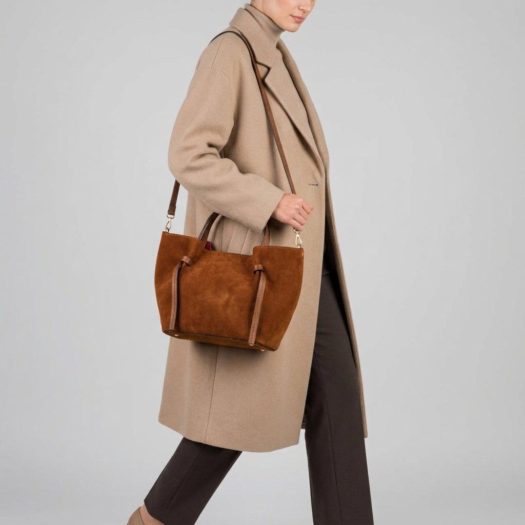 Italian Genuine Suede Tote Bag 292730