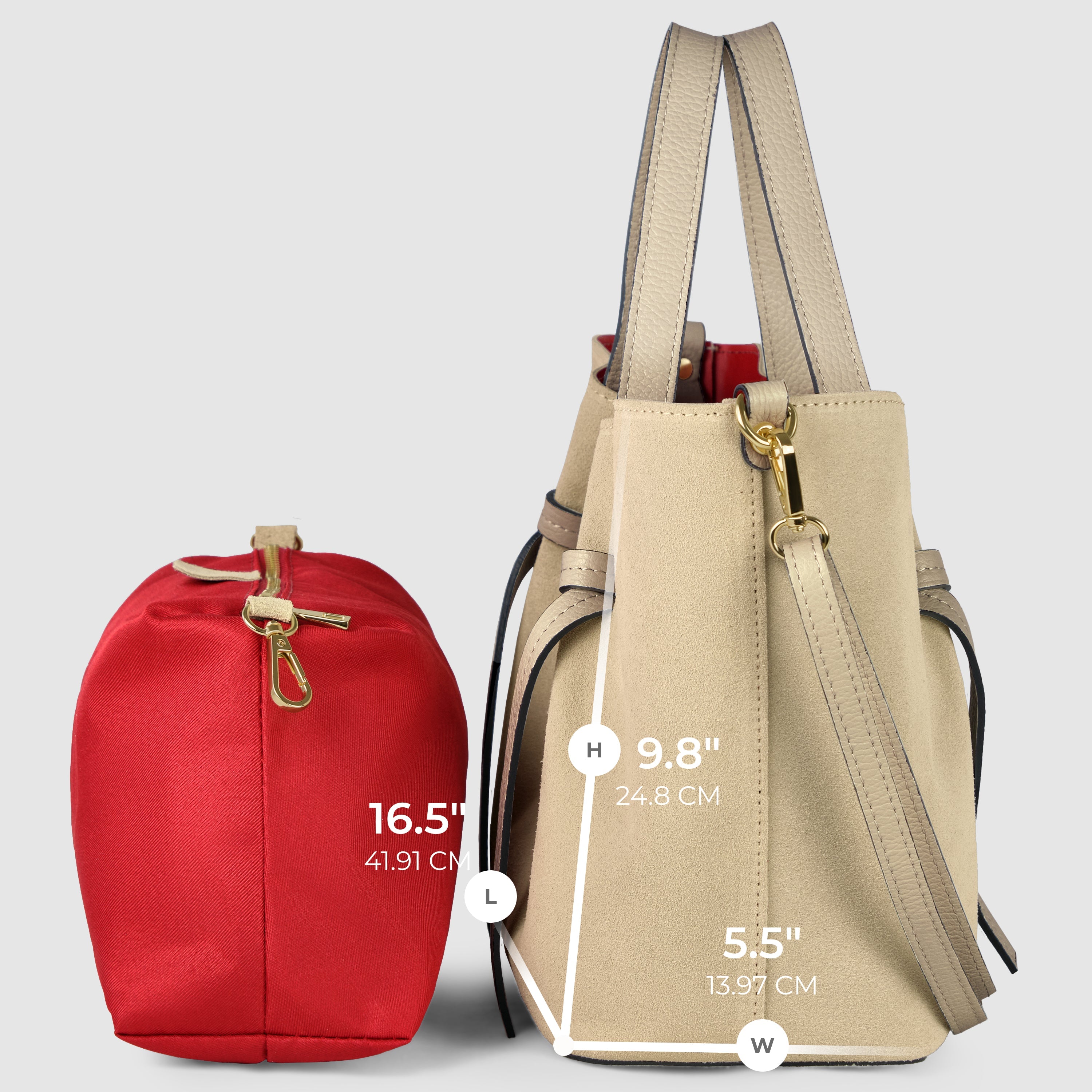 Italian Genuine Suede Tote Bag 292730