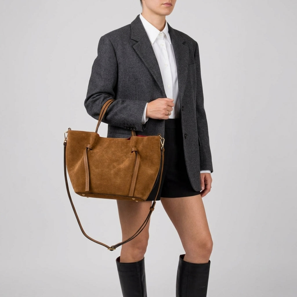 Italian Genuine Suede Tote Bag 292730