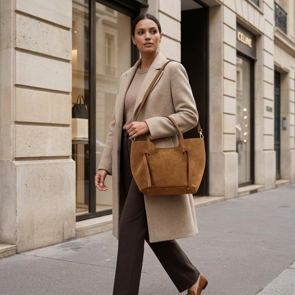 Italian Genuine Suede Tote Bag 292730