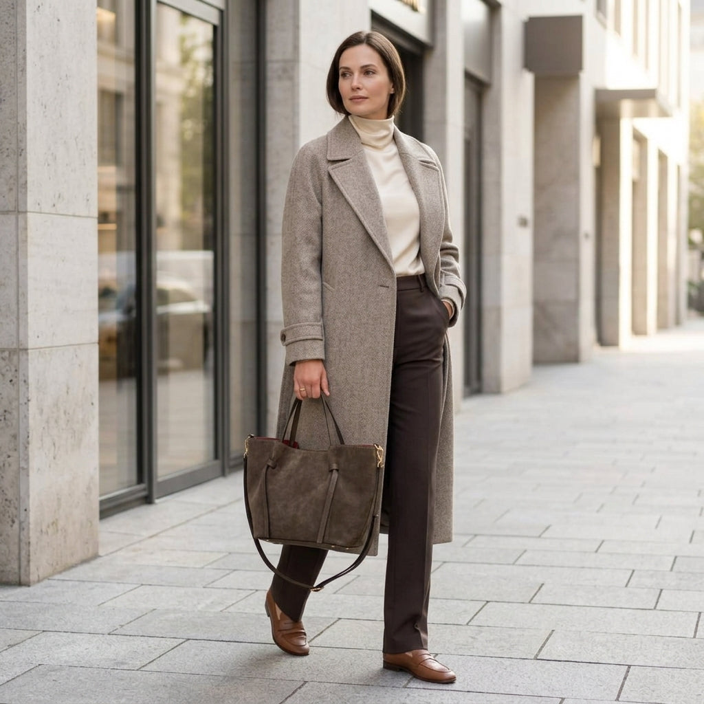 Italian Genuine Suede Tote Bag 292730