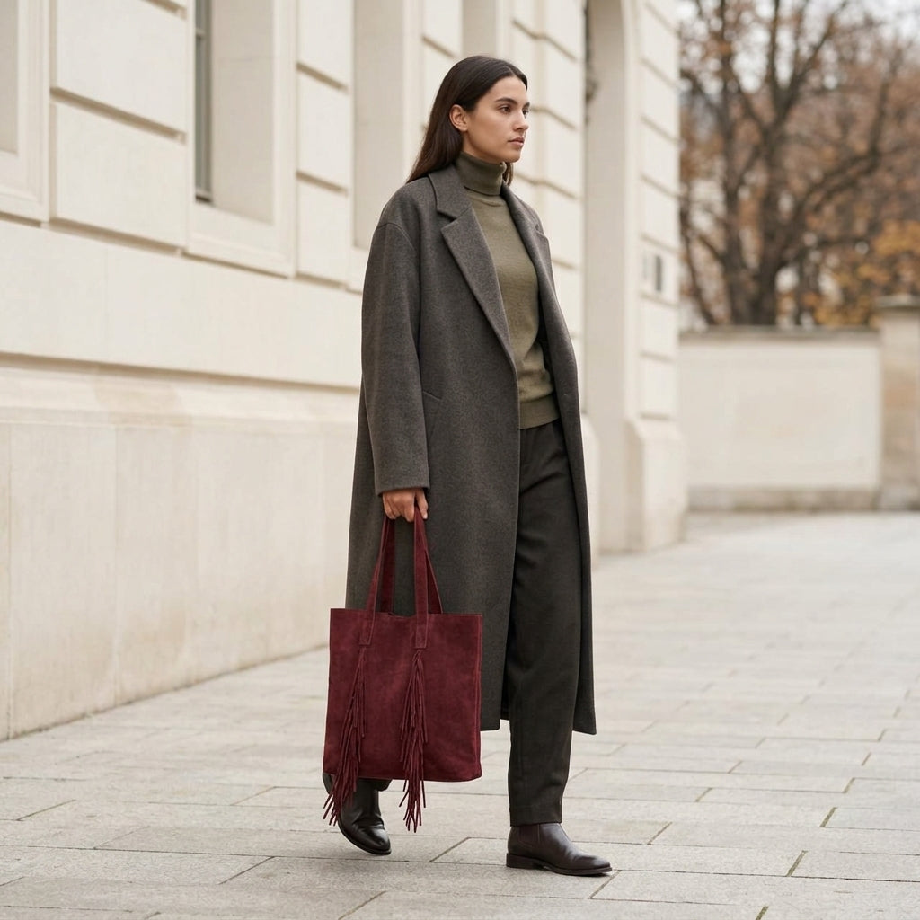Italian Genuine Suede Tote Bag 272522
