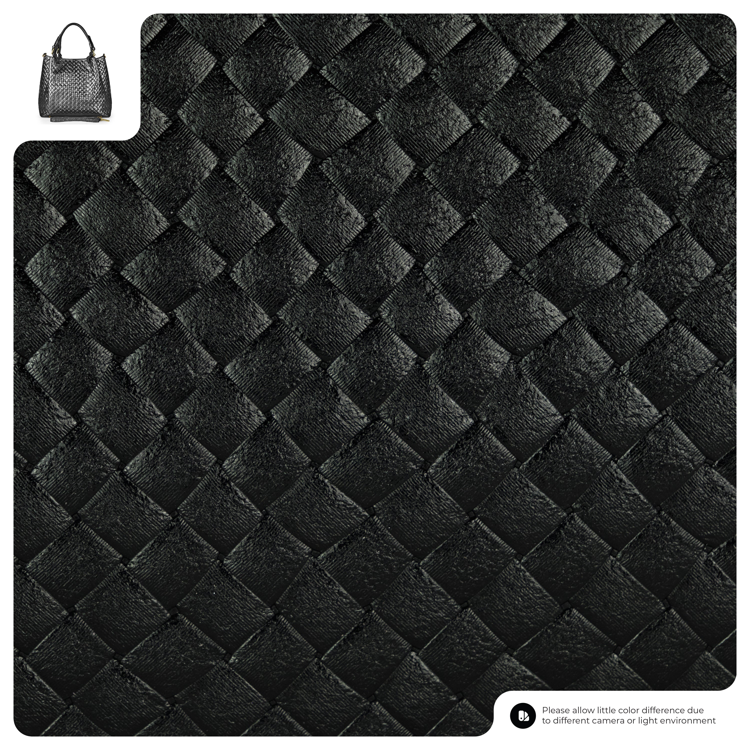 Italian Genuine Weave Metallic Suede Top-Handle Bag 112615