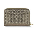 Italian Genuine Weave Metallic Suede Wallet 650988