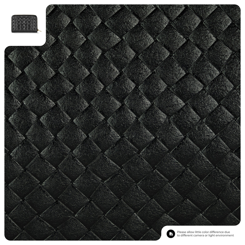 Italian Genuine Weave Metallic Suede Wallet 650988