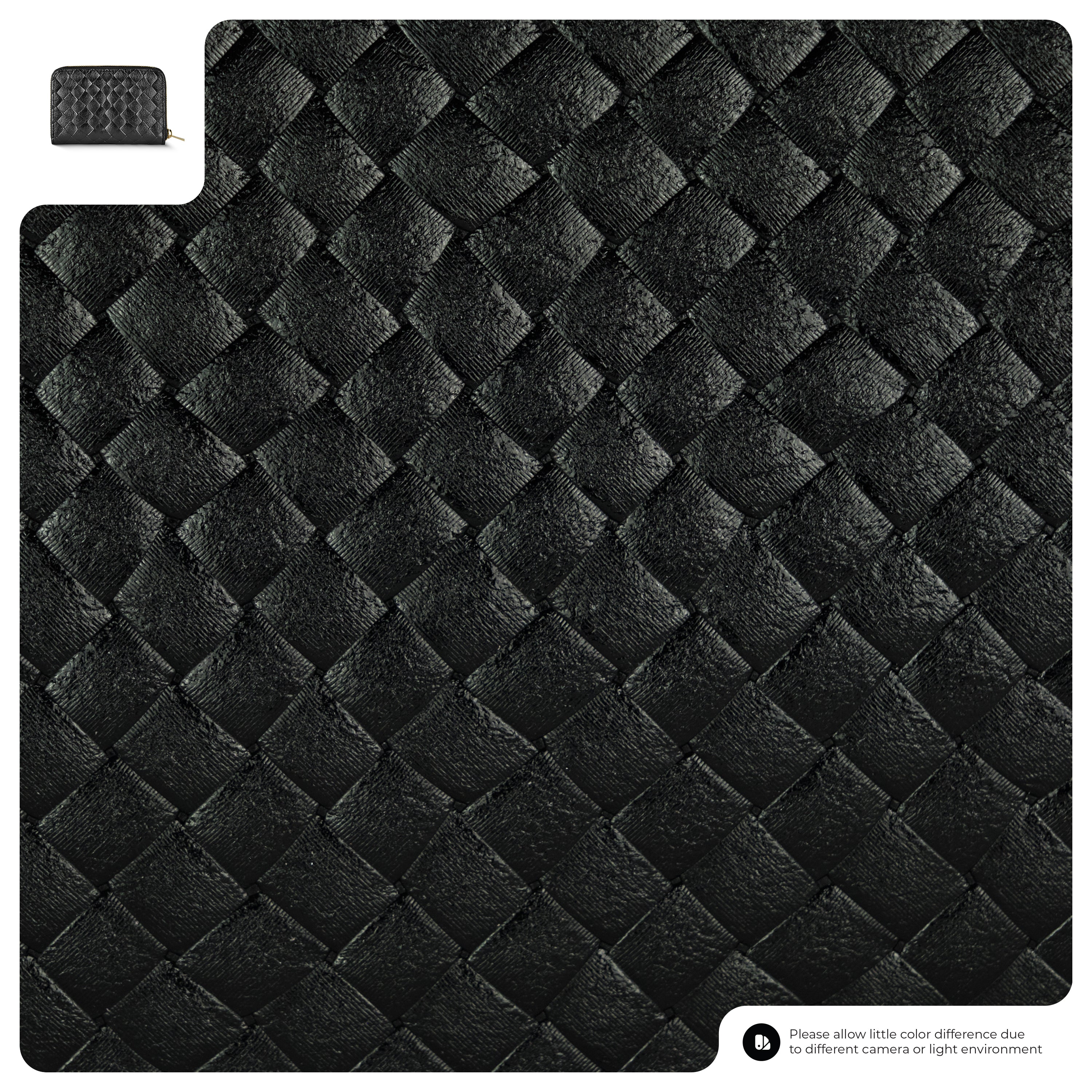 Italian Genuine Weave Metallic Suede Wallet 650988