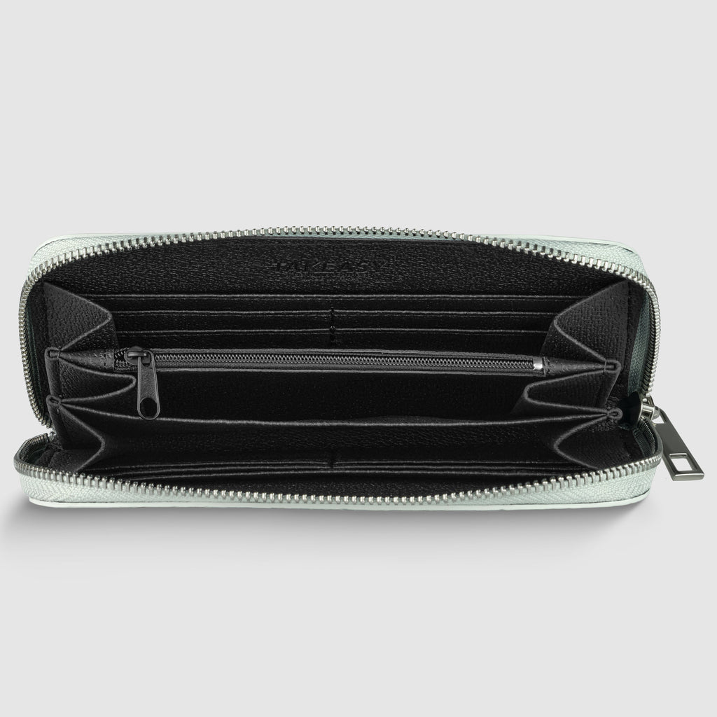 Italian Genuine Weave Metallic Suede Wallet 651088