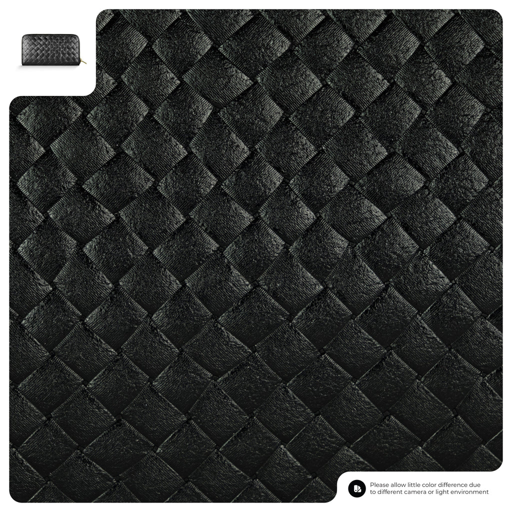 Italian Genuine Weave Metallic Suede Wallet 651088