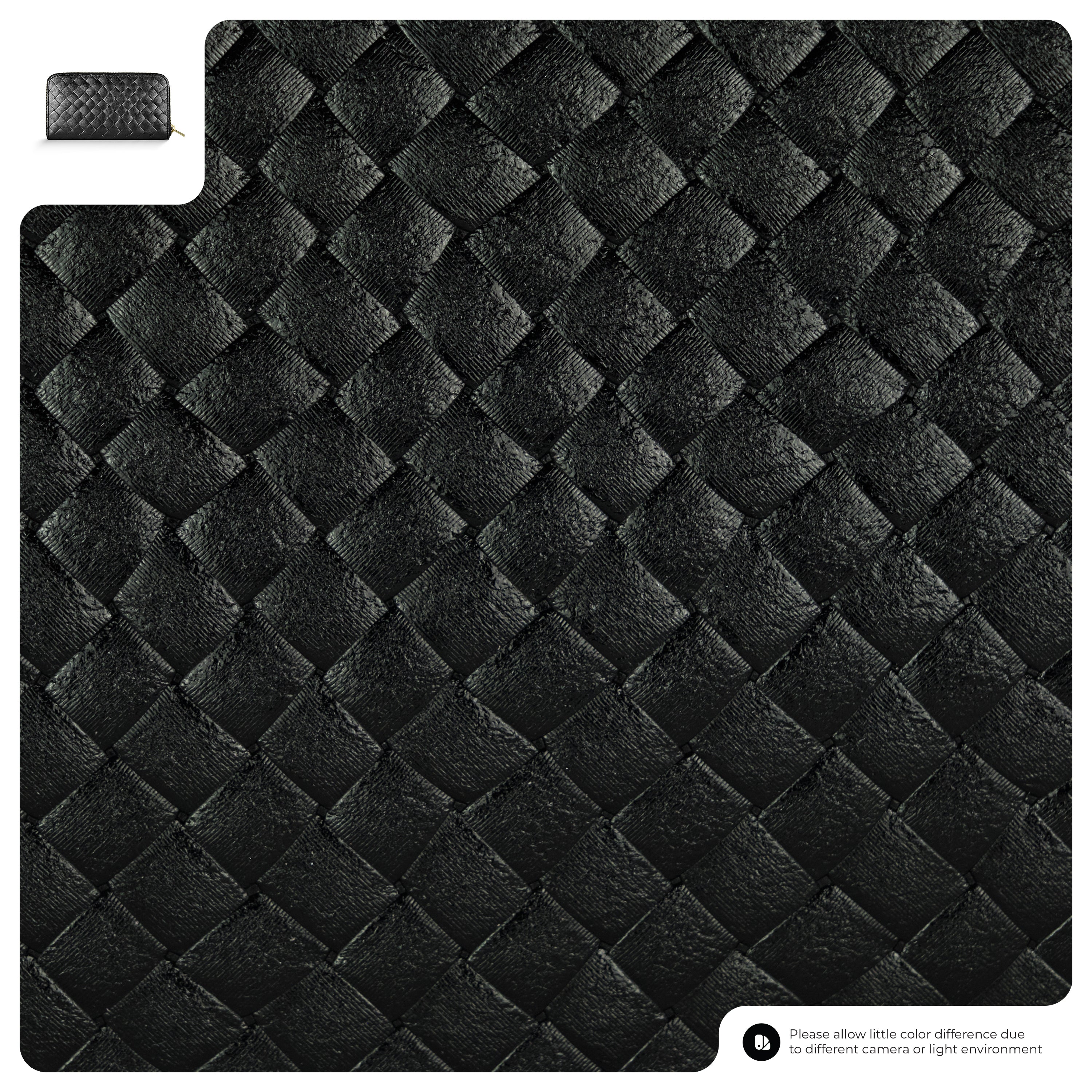 Italian Genuine Weave Metallic Suede Wallet 651088