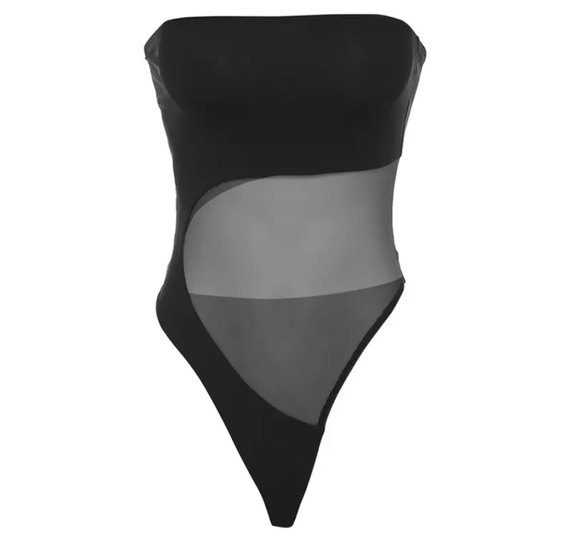 THE TANTRA MESH BLACK ONE-PIECE SWIMSUIT