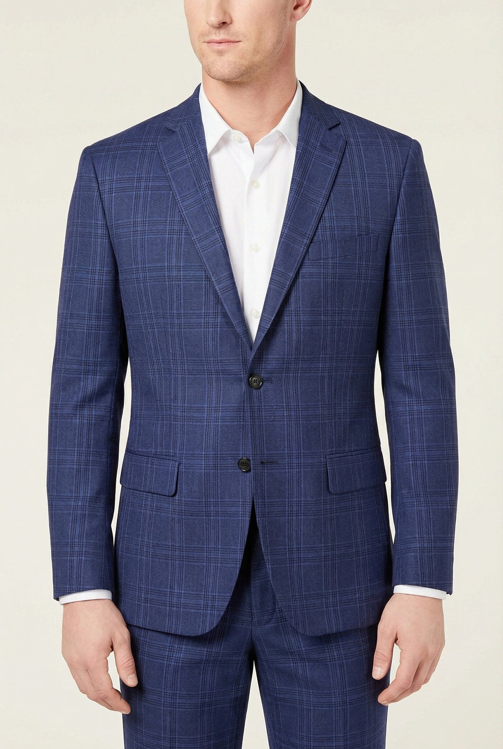 Lauren by Ralph Lauren Mens Blazer Short Plaid Linen, Size 44S