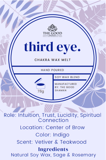 Third Eye Chakra – Luxe Hand-Poured Natural Soy Wax Melts