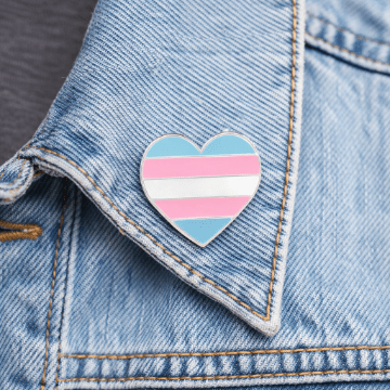 Transgender Heart Pride Pins