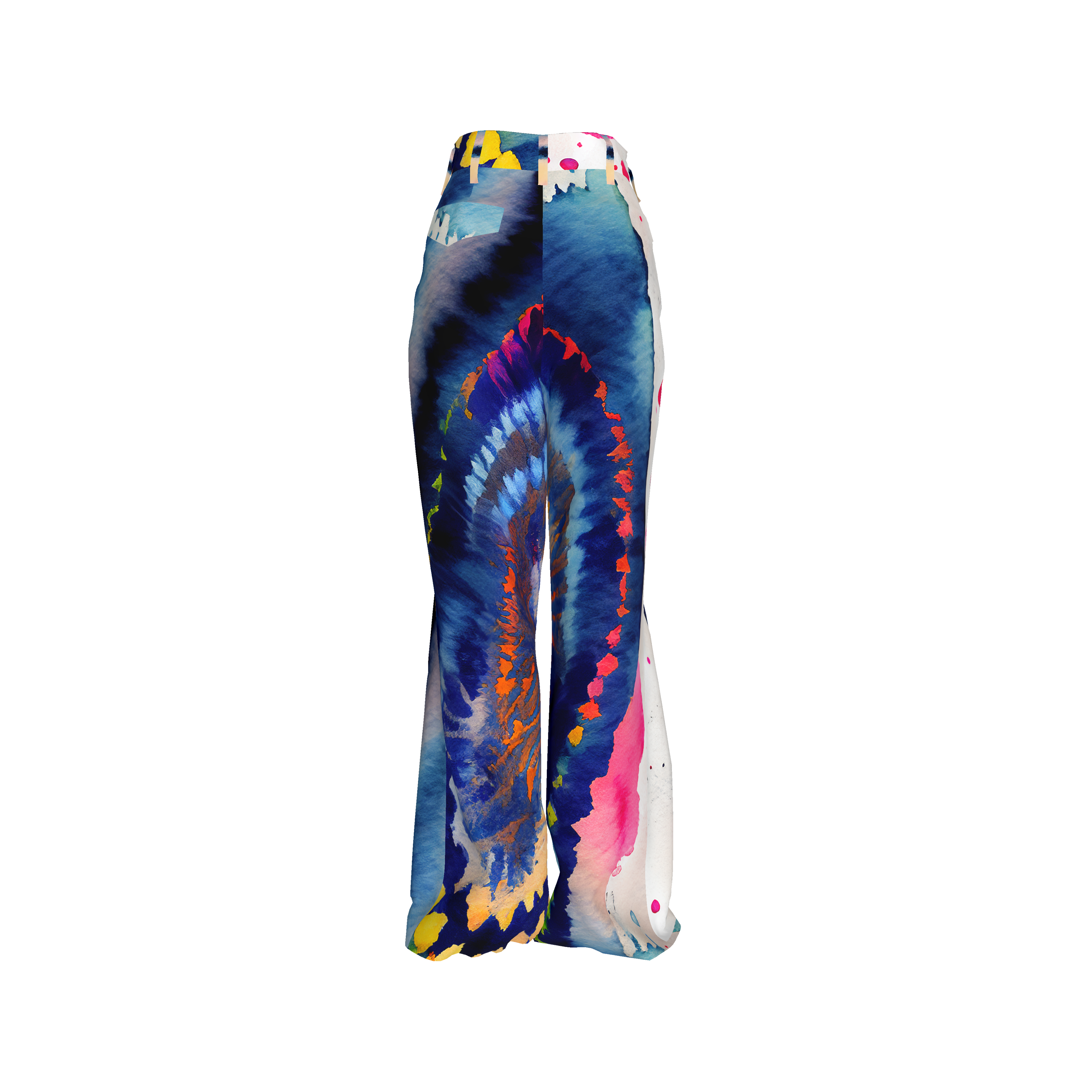 Shibori Cosmic Galaxy Pleated Twill Trouser Pants