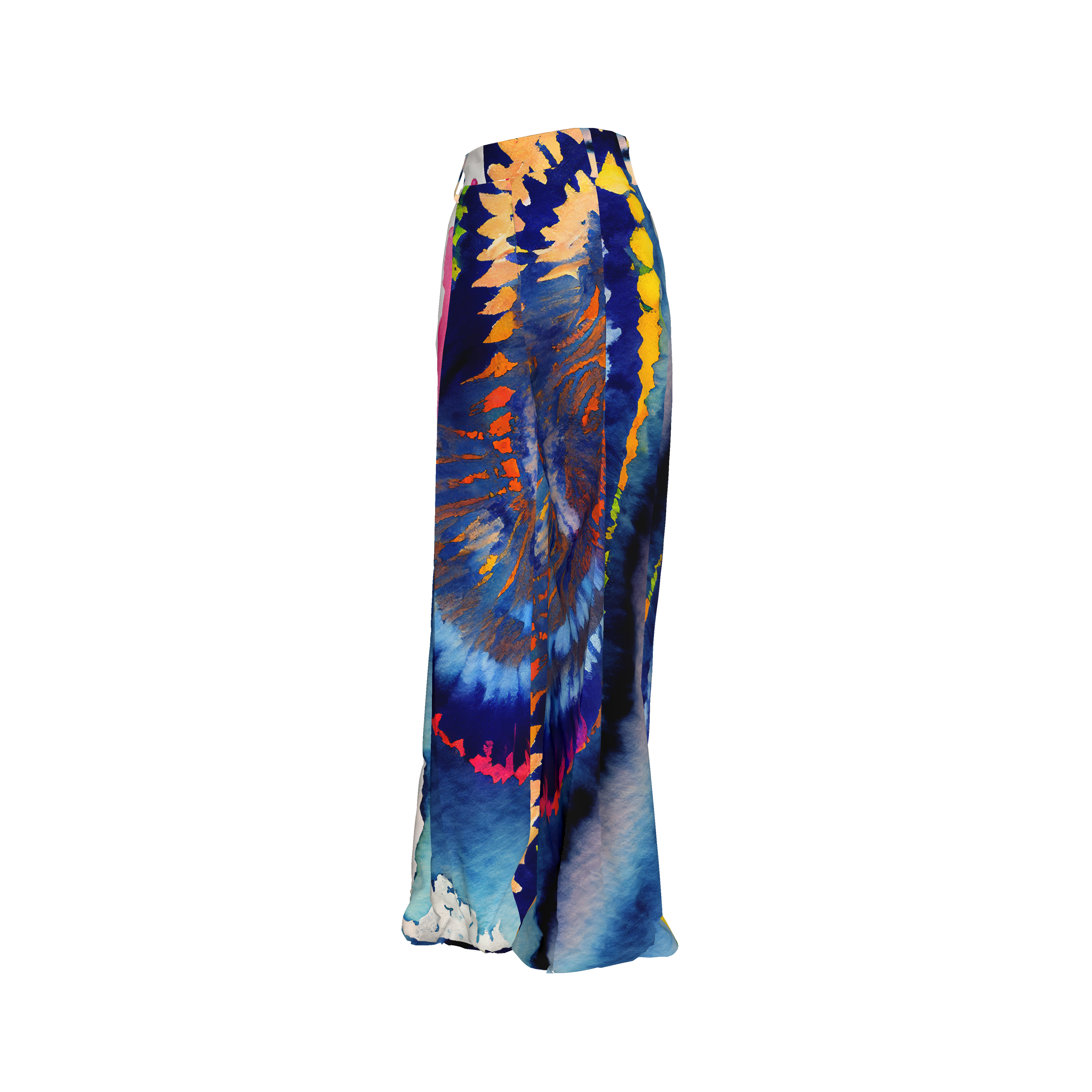 Shibori Cosmic Galaxy Pleated Twill Trouser Pants