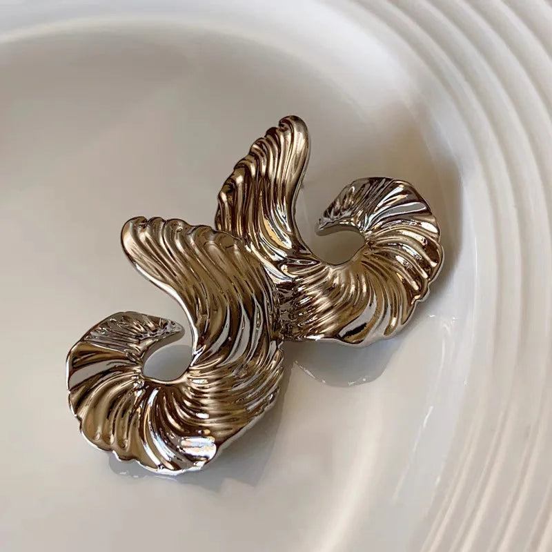 Twist Of Light Spiral Stud Earrings