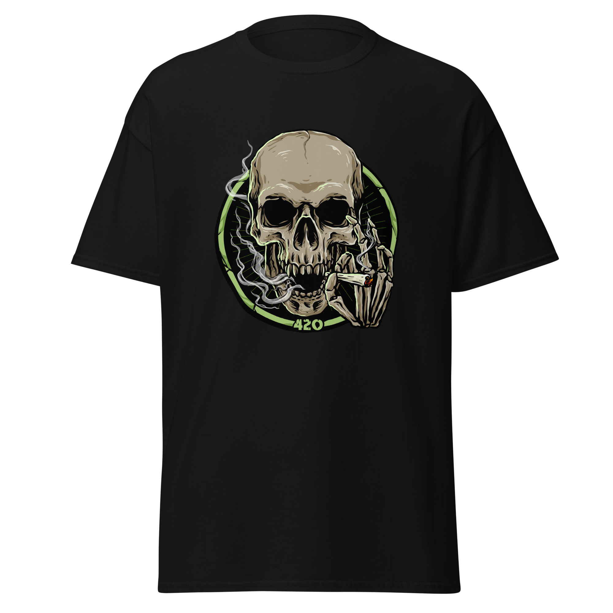 420 Skull Graphic T-Shirt - Bold Streetwear Style