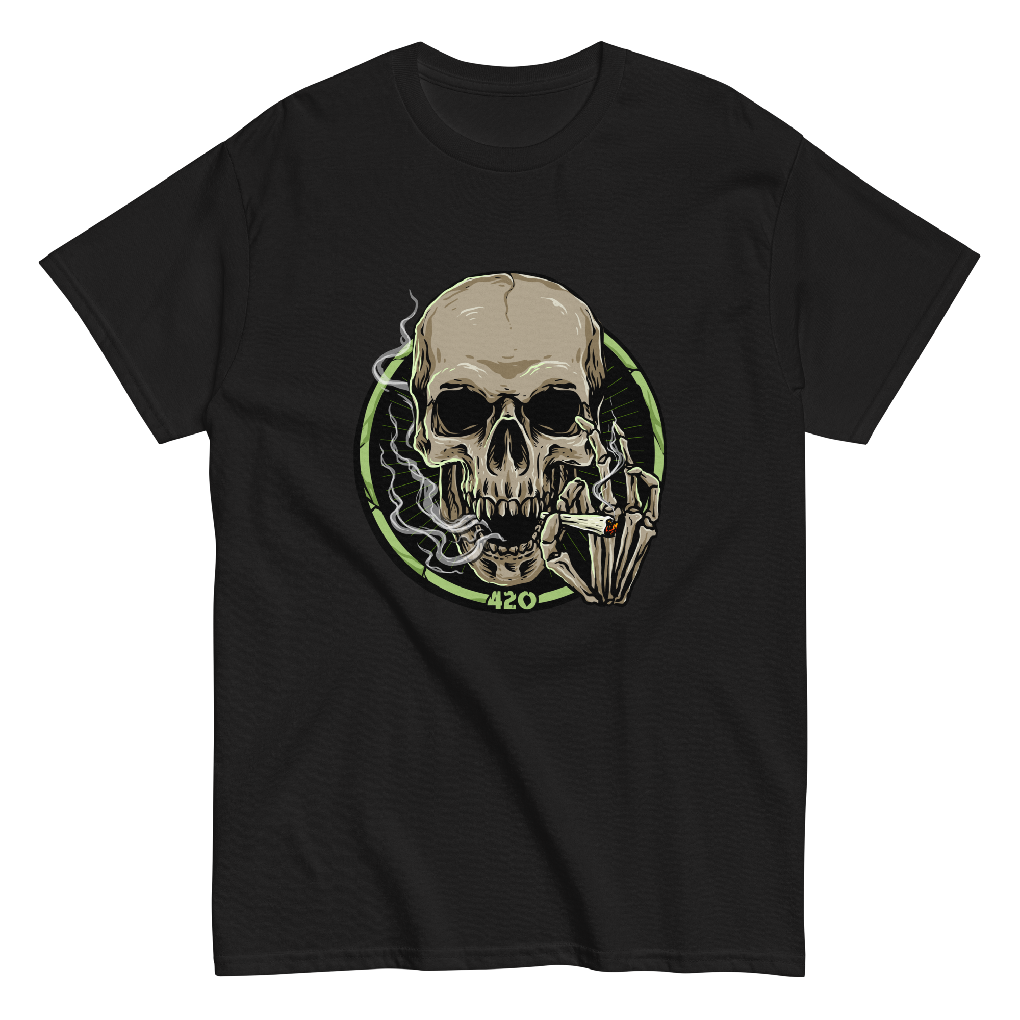 420 Skull Graphic T-Shirt - Bold Streetwear Style