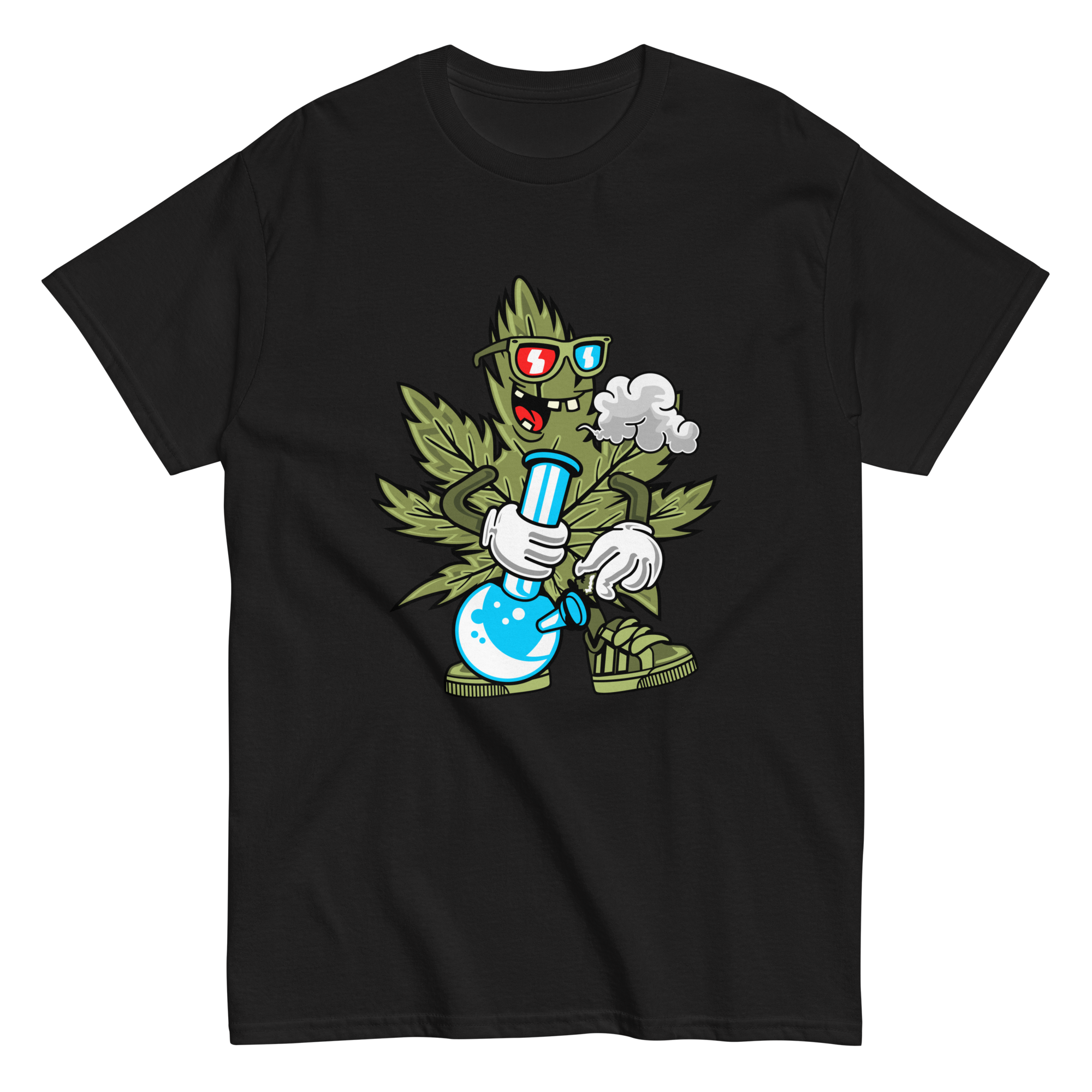 Cannabis Bong Cartoon T-Shirt – Funny & Stoner Graphic Tee