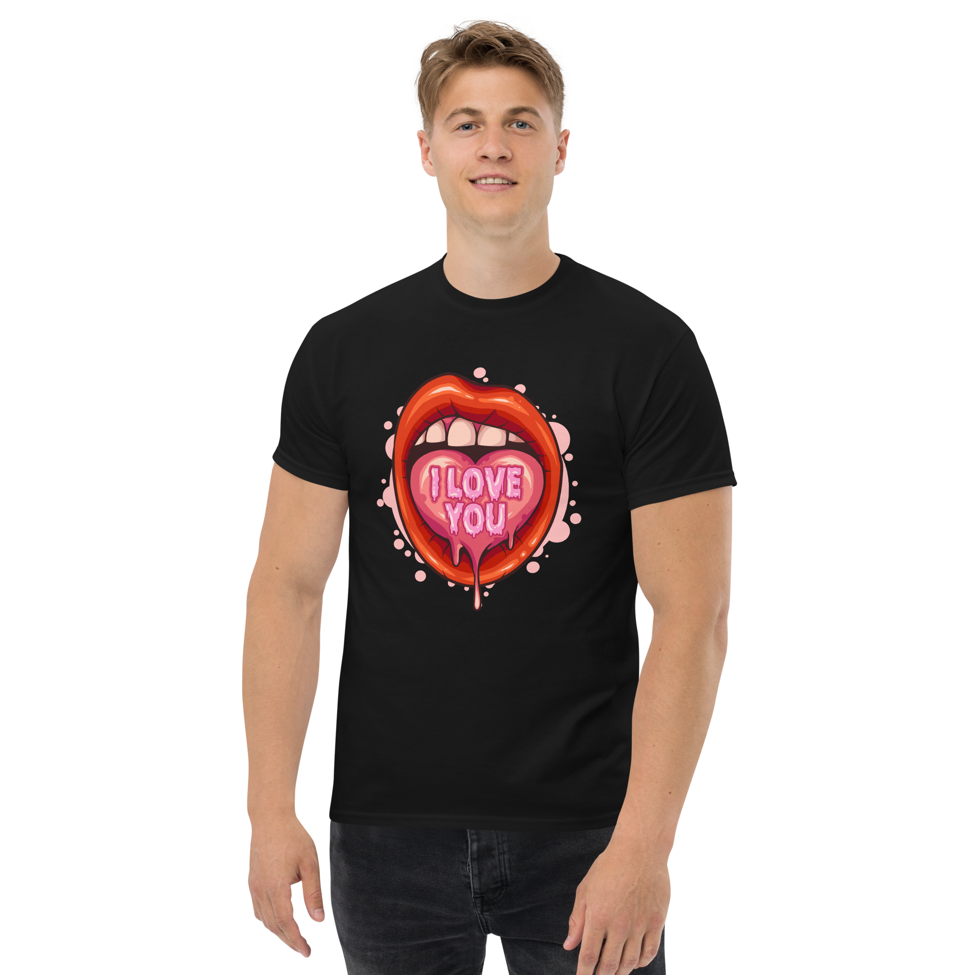 “I Love You” Lips Graphic T-Shirt – Bold Romantic Streetwear Design