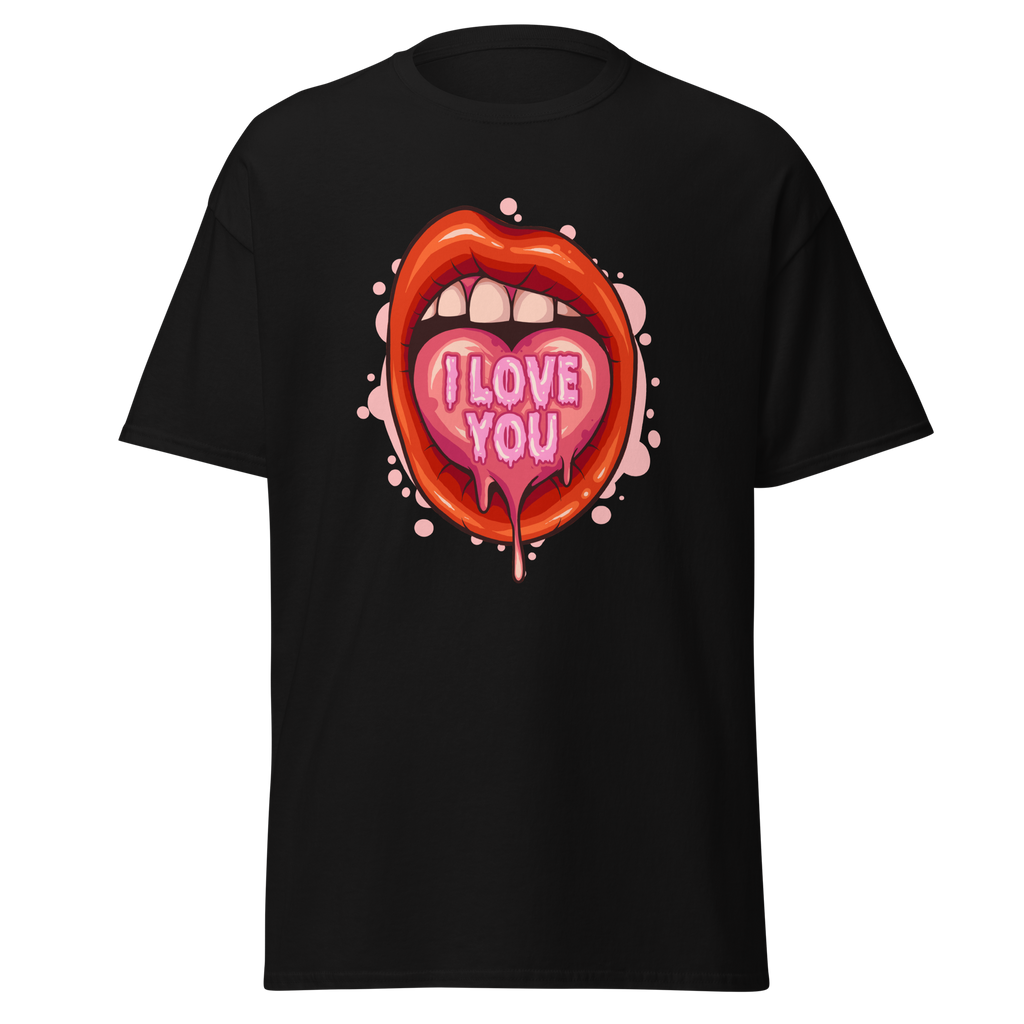 “I Love You” Lips Graphic T-Shirt – Bold Romantic Streetwear Design
