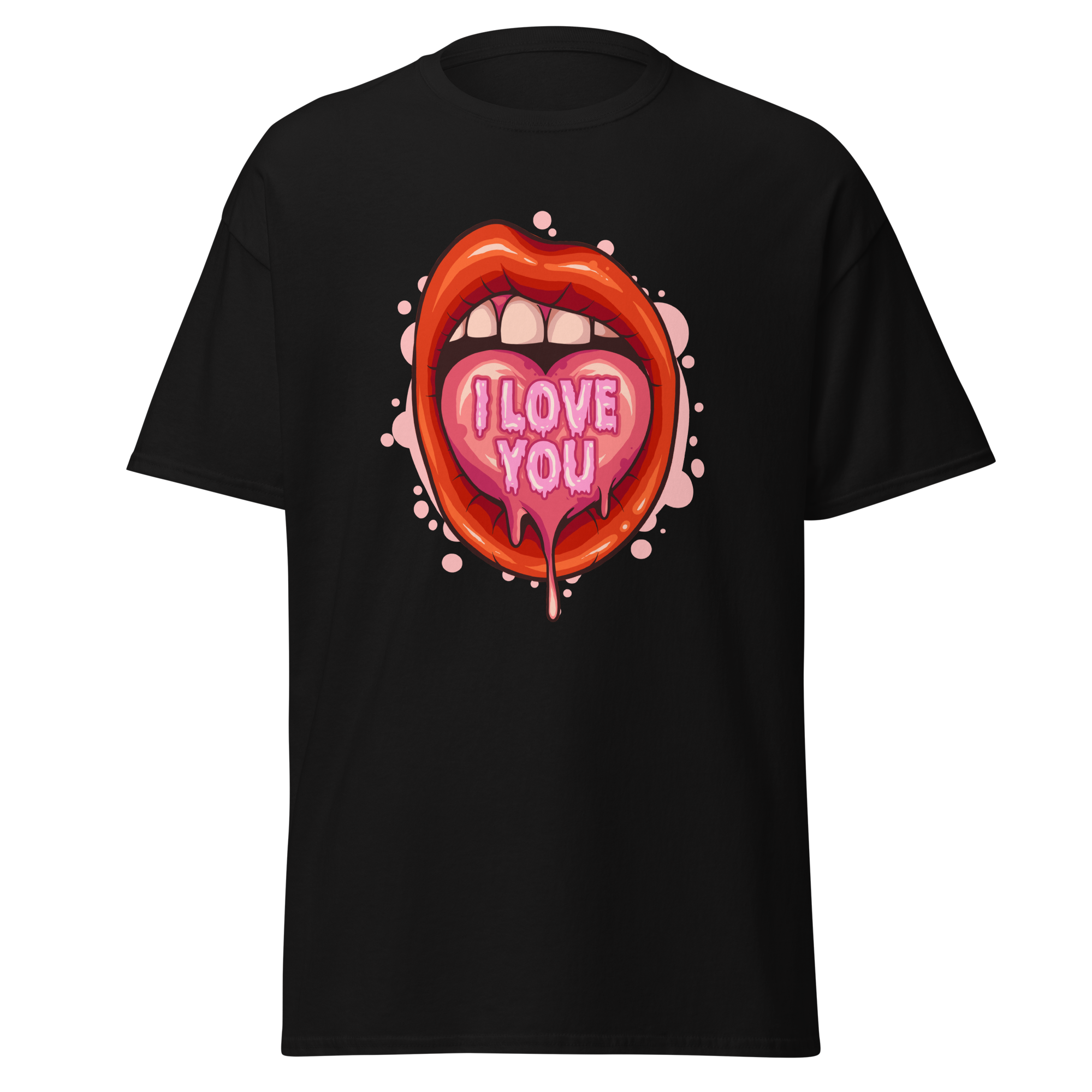 “I Love You” Lips Graphic T-Shirt – Bold Romantic Streetwear Design