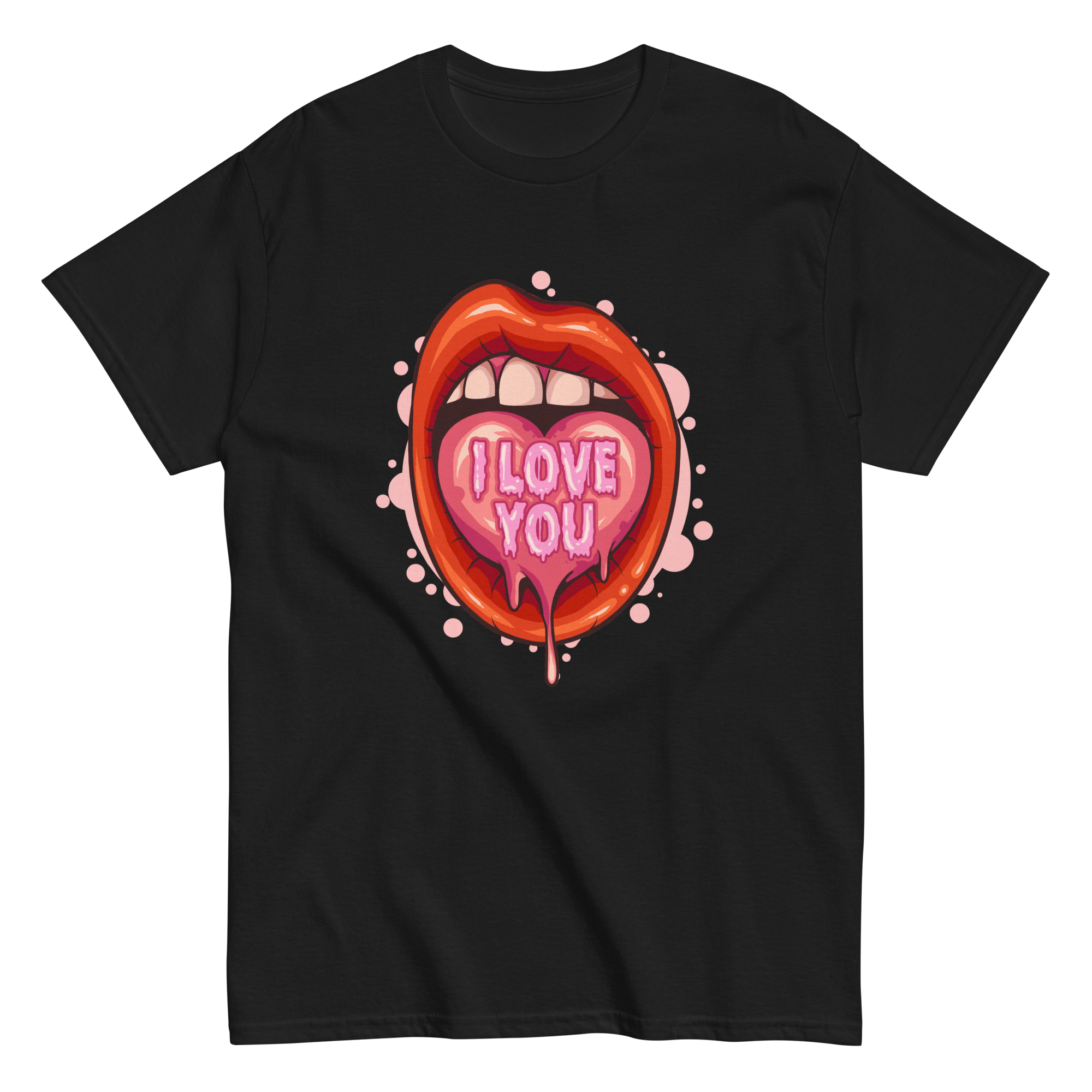 “I Love You” Lips Graphic T-Shirt – Bold Romantic Streetwear Design