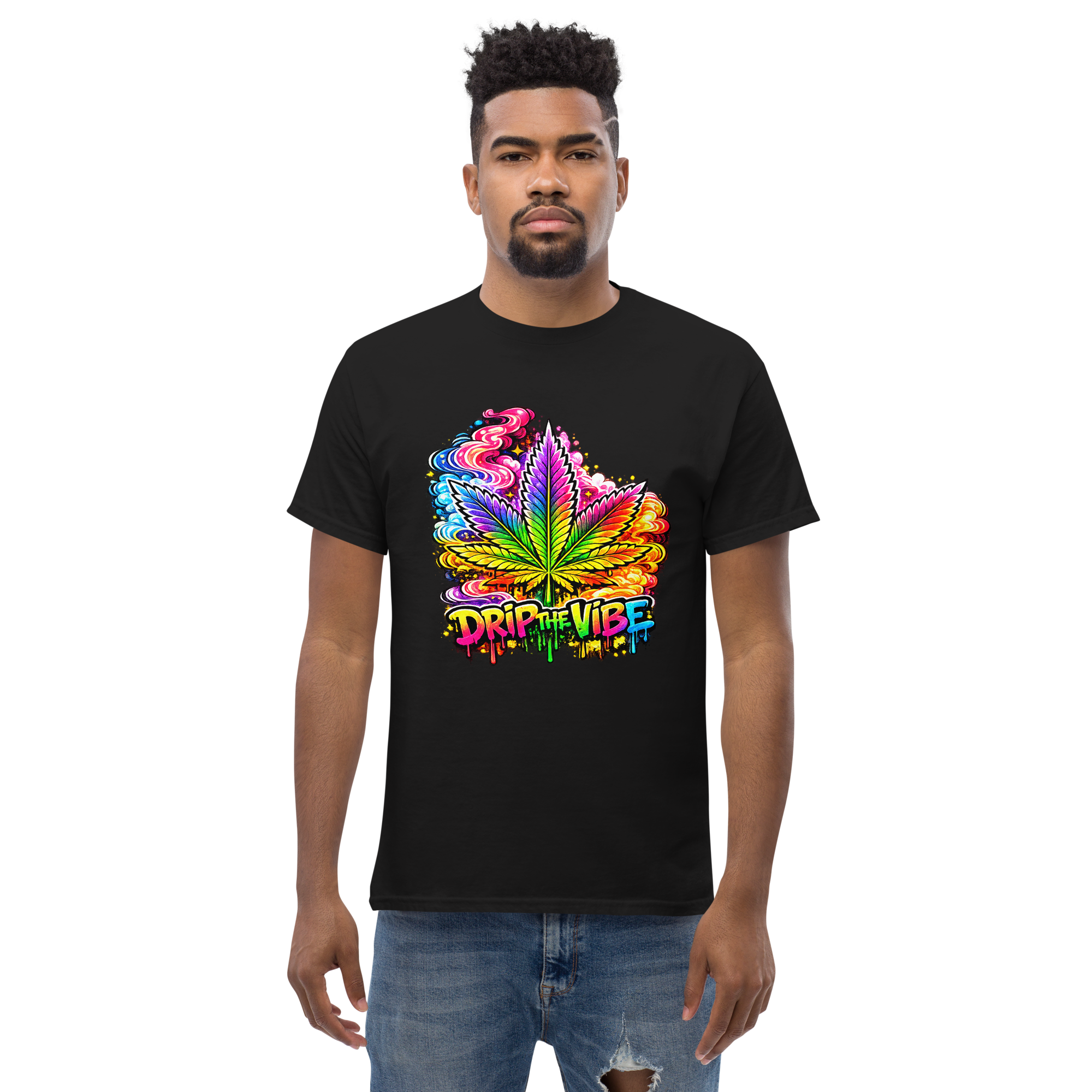 “Drip The Vibe” Unisex Graphic T-Shirt – Colorful Artistic Streetwear Design