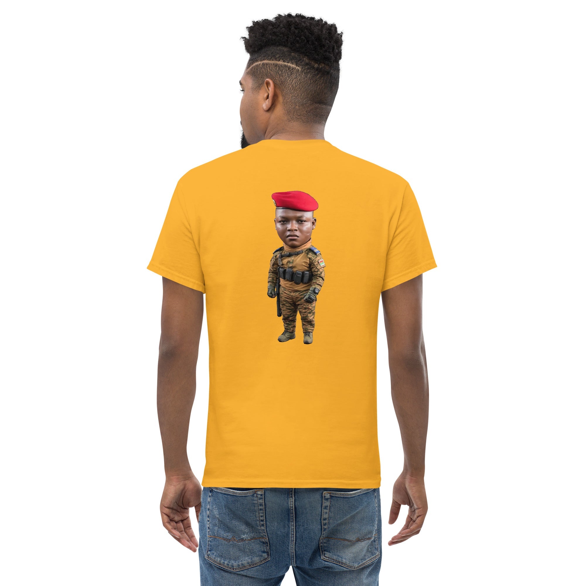 Ibrahim Traoré Fine Embroidery Unisex classic tee