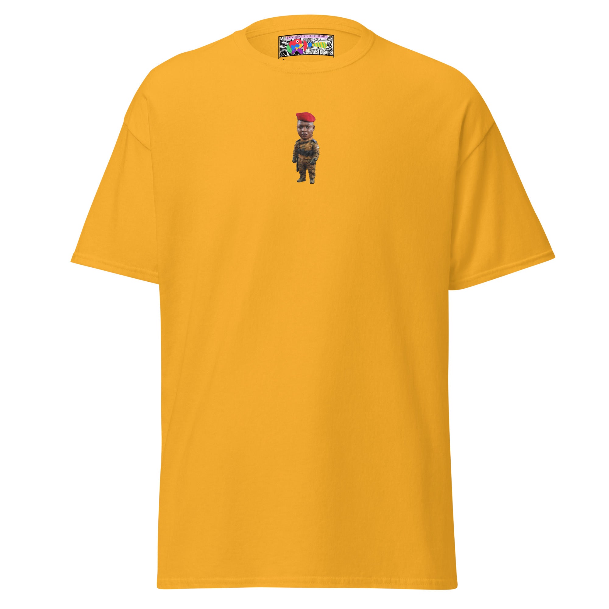 Ibrahim Traoré Fine Embroidery Unisex classic tee