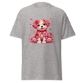 Floral Puppy Valentine T-Shirt – Cute Unisex Graphic Tee