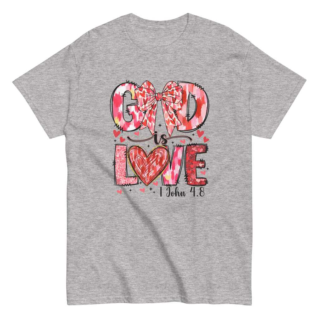 God Is Love Christian Valentine’s Day T-Shirt – 1 John 4:8