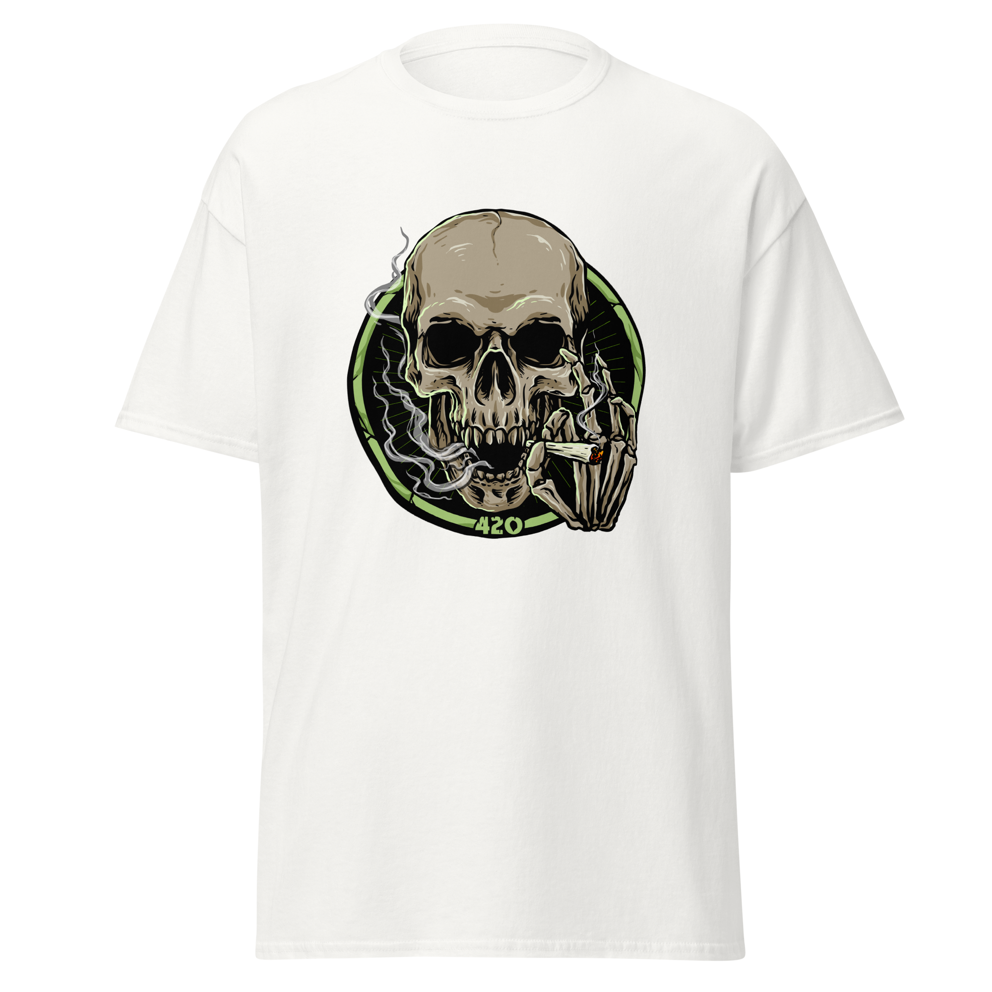 420 Skull Graphic T-Shirt - Bold Streetwear Style