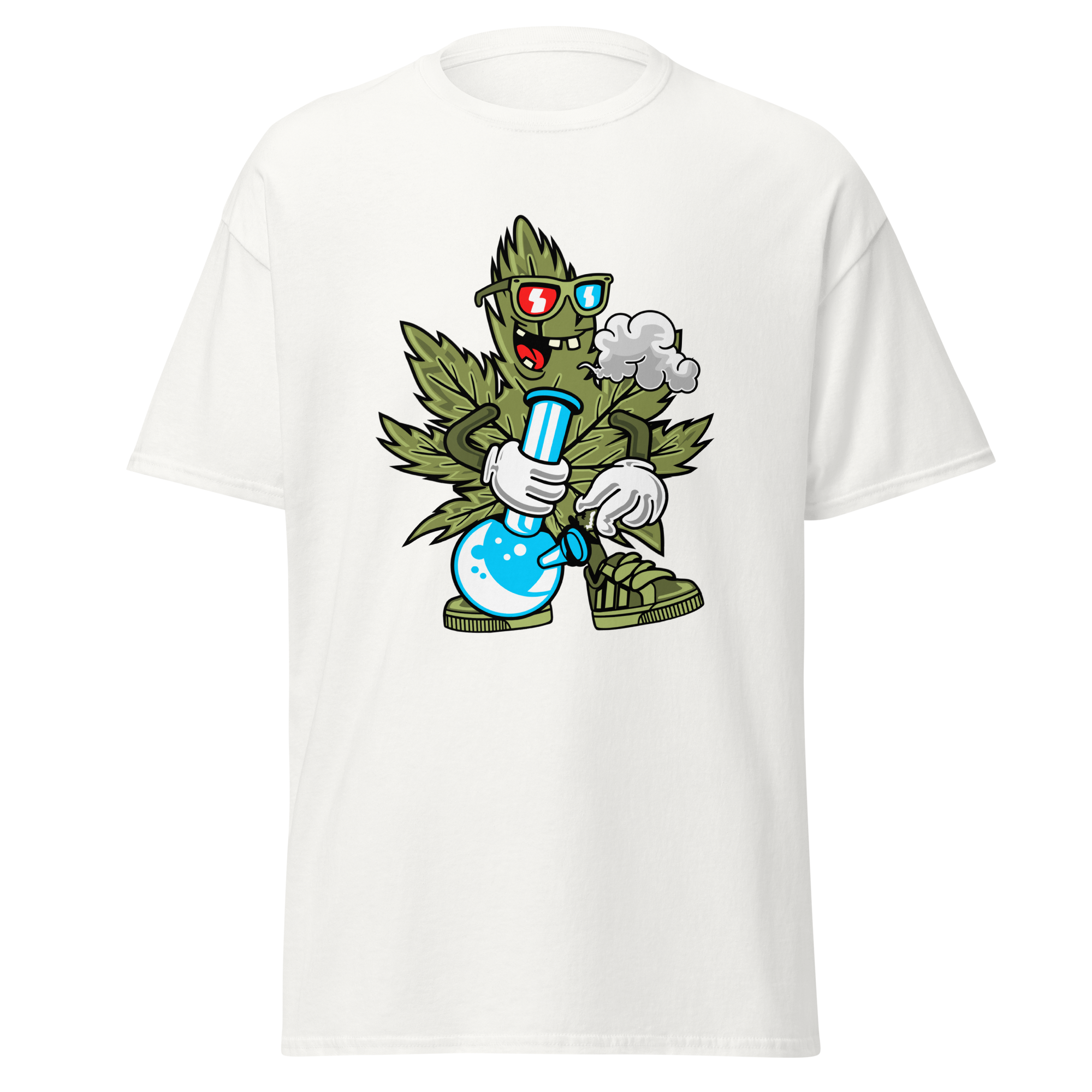 Cannabis Bong Cartoon T-Shirt – Funny & Stoner Graphic Tee