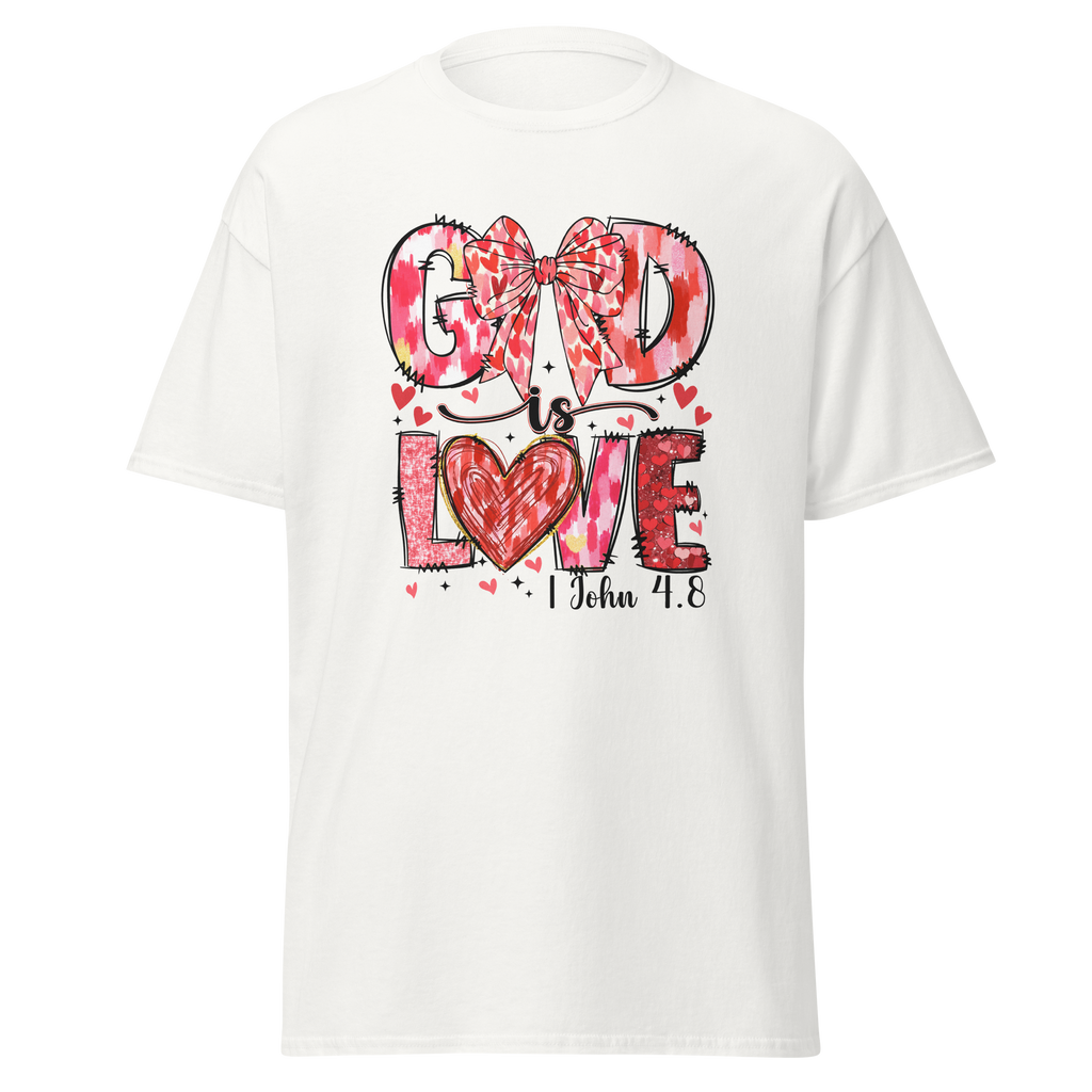 God Is Love Christian Valentine’s Day T-Shirt – 1 John 4:8