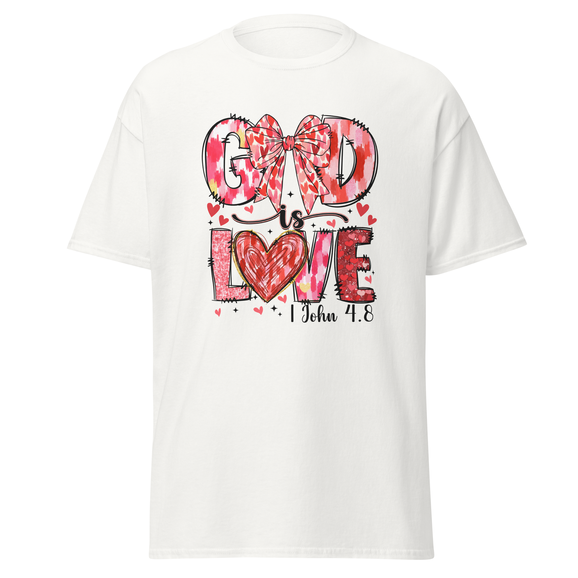 God Is Love Christian Valentine’s Day T-Shirt – 1 John 4:8