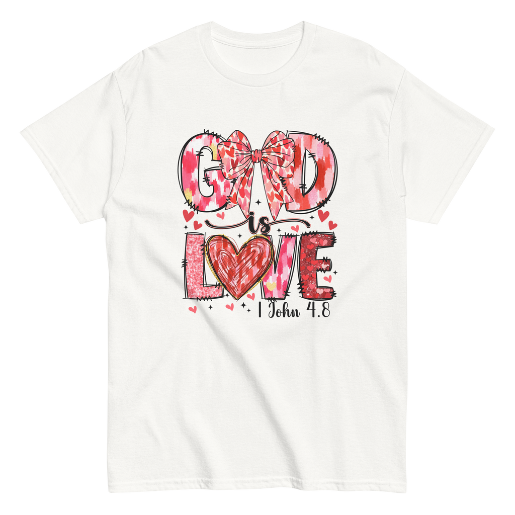 God Is Love Christian Valentine’s Day T-Shirt – 1 John 4:8