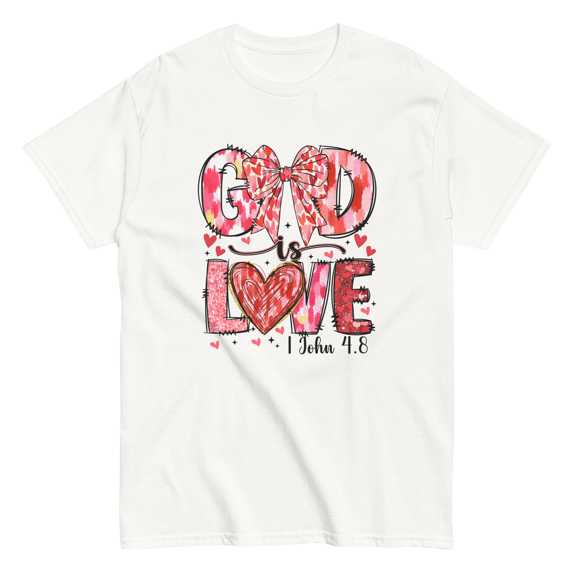 God Is Love Christian Valentine’s Day T-Shirt – 1 John 4:8