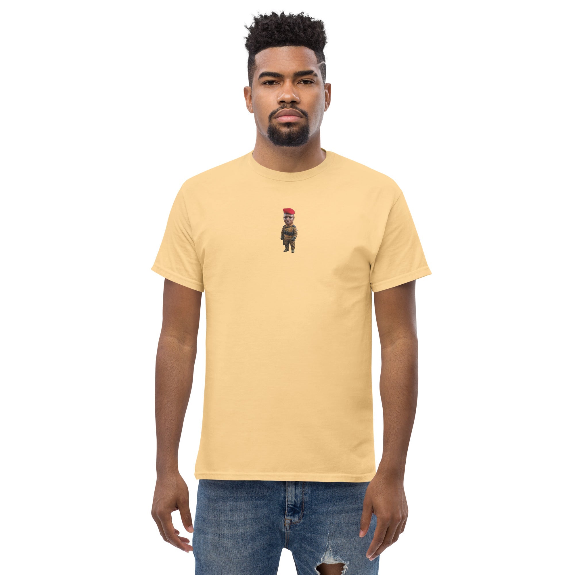Ibrahim Traoré Fine Embroidery Unisex classic tee