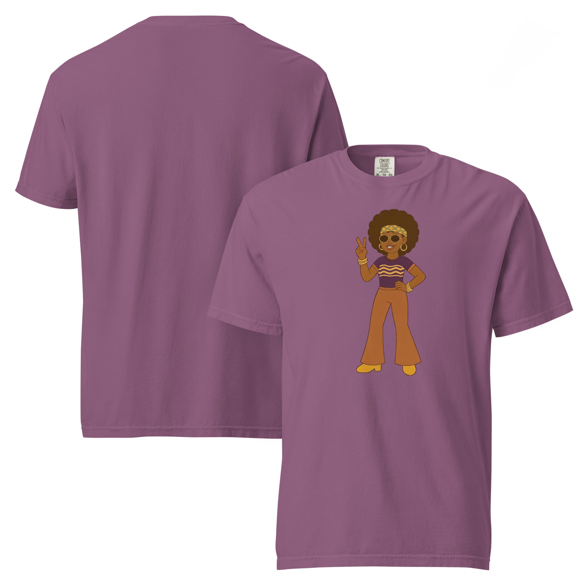 Hippie Girl Garment Dyed Heavyweight Cotton T-Shirt
