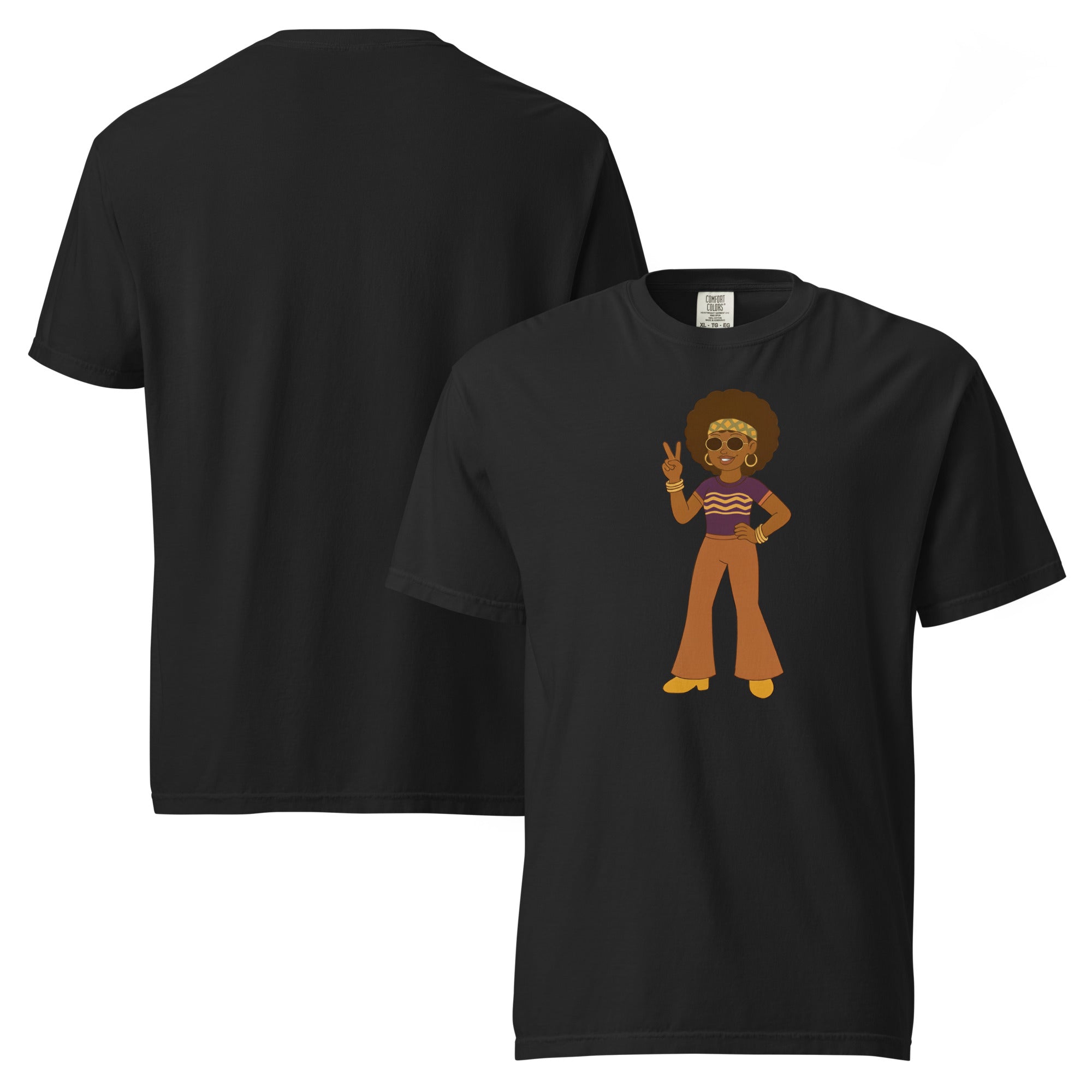 Hippie Girl Garment Dyed Heavyweight Cotton T-Shirt