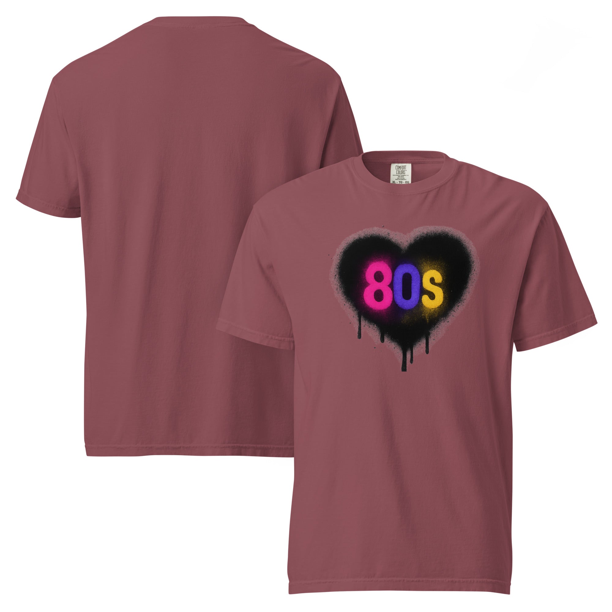 I Love The 80s Heart Cotton T-Shirt
