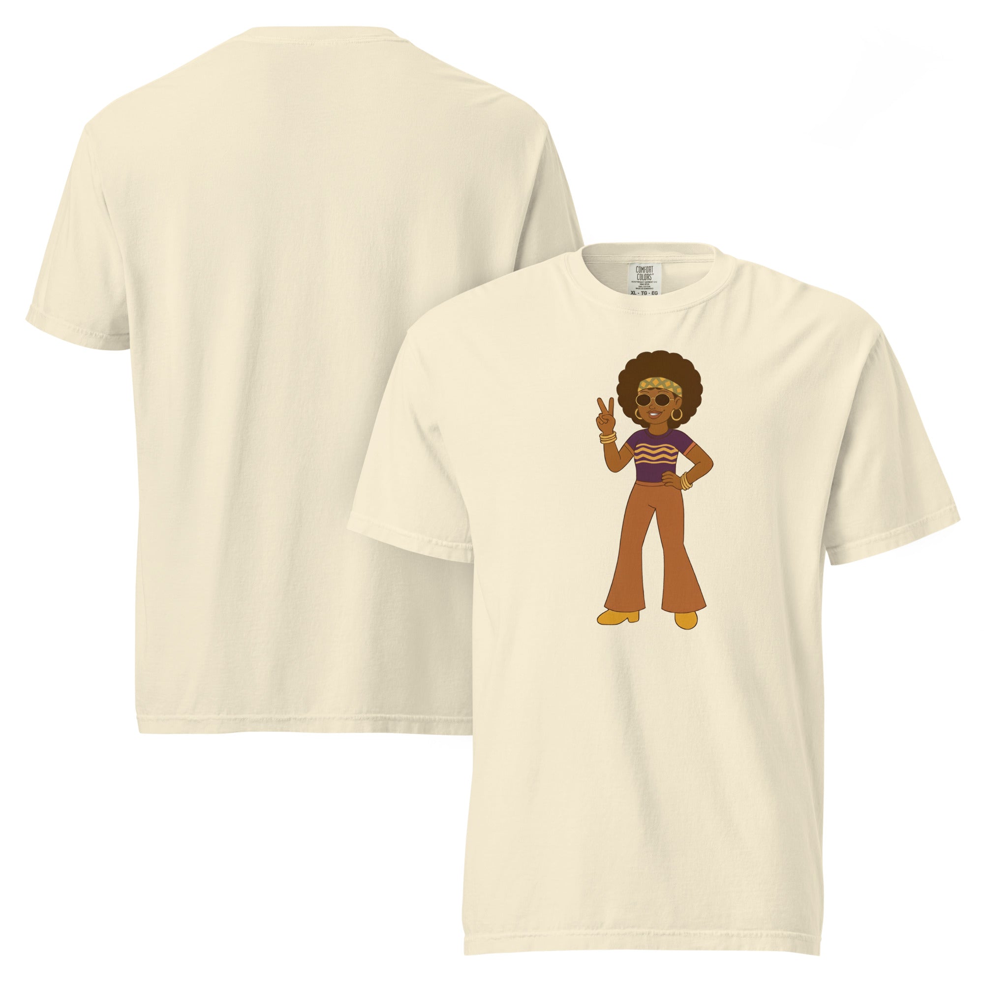 Hippie Girl Garment Dyed Heavyweight Cotton T-Shirt